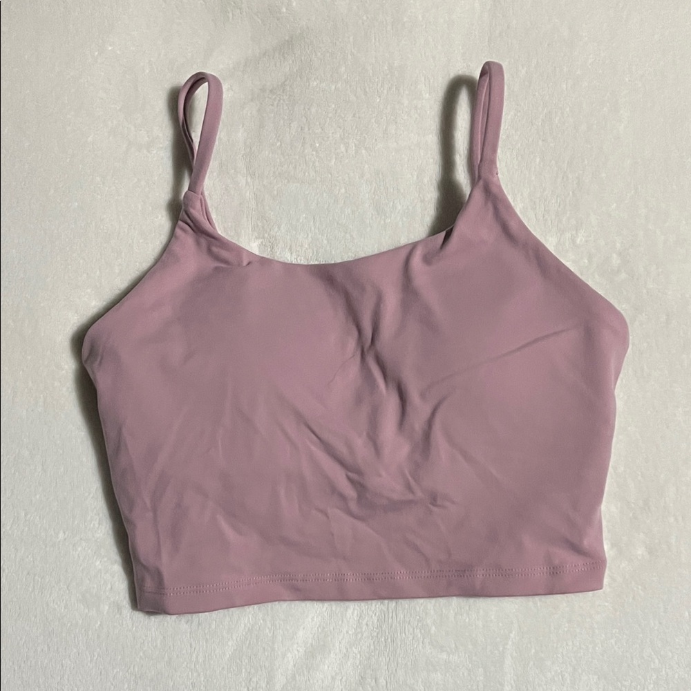 Pink Crop Cami with Built-In Support